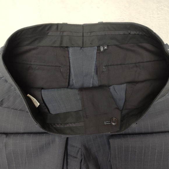 Theory Dress Pants Men 34x31 Gray Flat Lined Cody Shelburne Wool Slacks Trousers - Picture 8 of 14